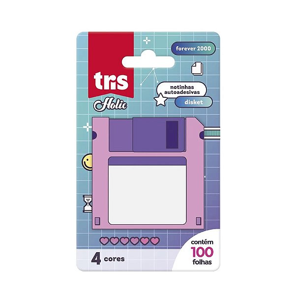 Bloco Adesivo 70x70mm Disket Holic 100F 900937 Tris