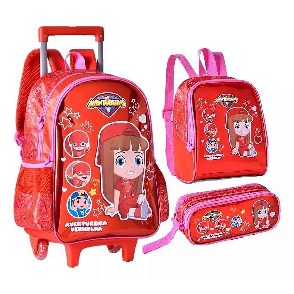 Mochila C/ Carrinho +Est+ Lanc Gi Os Aventureiros Av24037kt