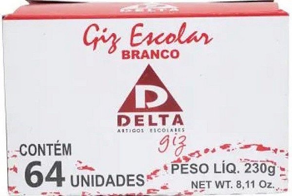 Giz Escolar Delta Branco 64un