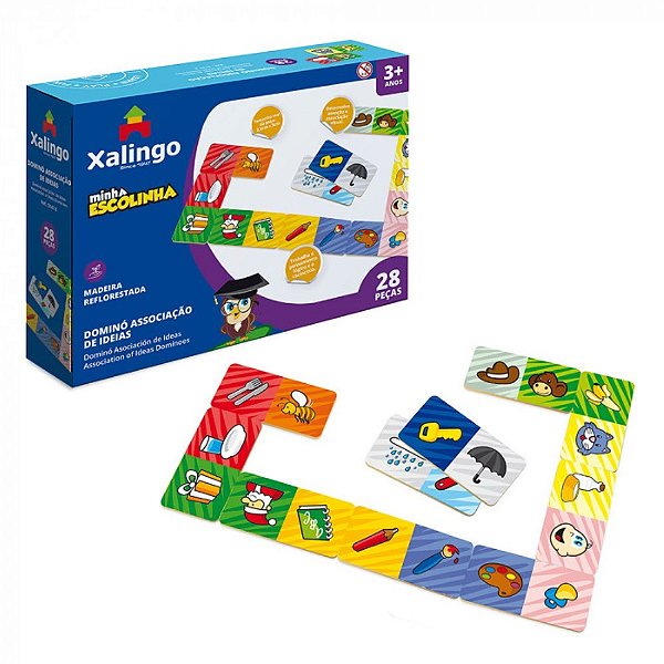 Brinq ped domino associaçao de ideias 28pcs 5147.6 xalingo