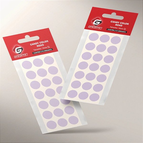 Etiqueta Redonda 15x15 Candy Roxo C/210 Grespan Gr23208