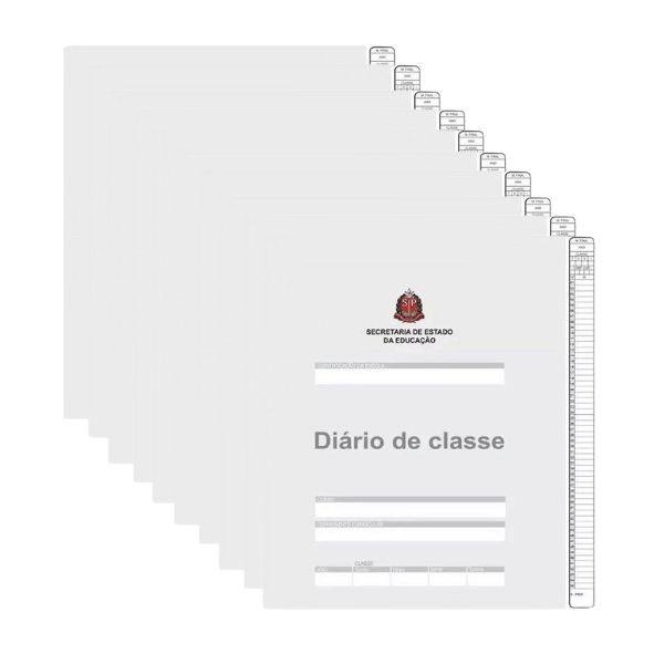 Kit C/10 Diario De Classe Bimestral Sao Paulo 1732 Tamoio