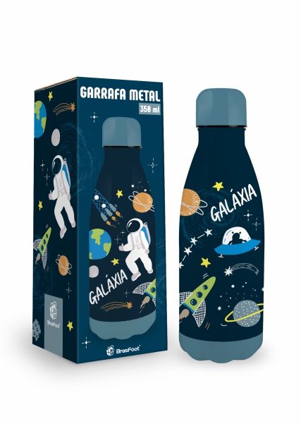 Garrafa Termica Metal Neo 350ml Astronauta Galaxia 13122 Brasfoot