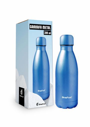 Garrafa Termica Metal Neo 350ml Azul Acetinado 12250 Brasfoot