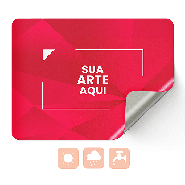 Adesivo Vinil Branco ou Transparente Personalizado 4 X 3cm Retangular ou Corte Especial