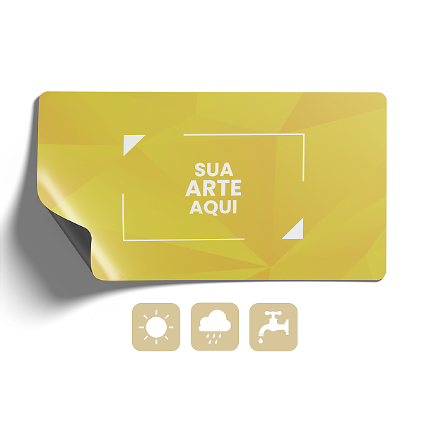 Adesivo Vinil Branco ou Transparente Personalizado 9 X 5cm Retangular ou Corte Especial