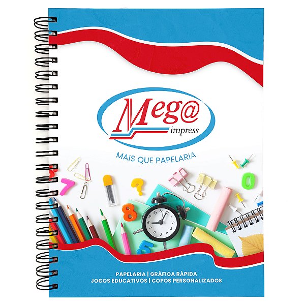 Caderno Personalizado Capa Dura 20X27,5CM Bolsa Interna Pautado 100 folhas 75g