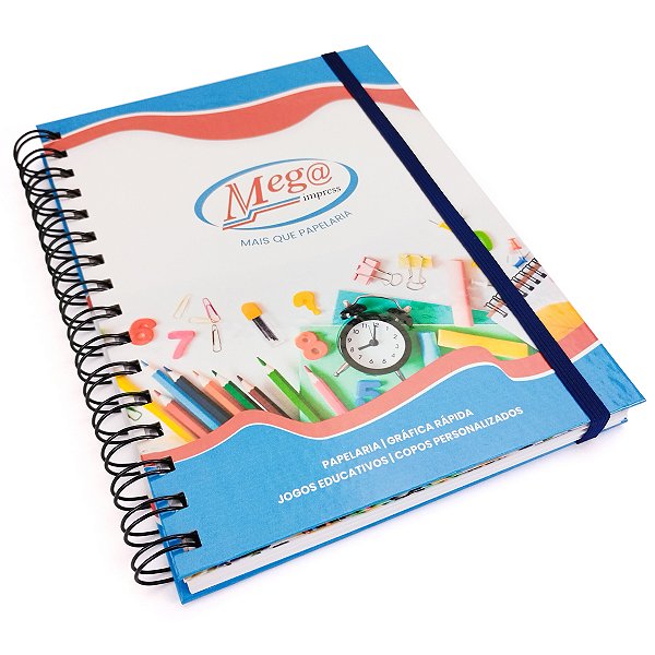 Caderno Personalizado Capa Dura A5 21X14,8CM Bolsa Interna Pautado 100 folhas 75g