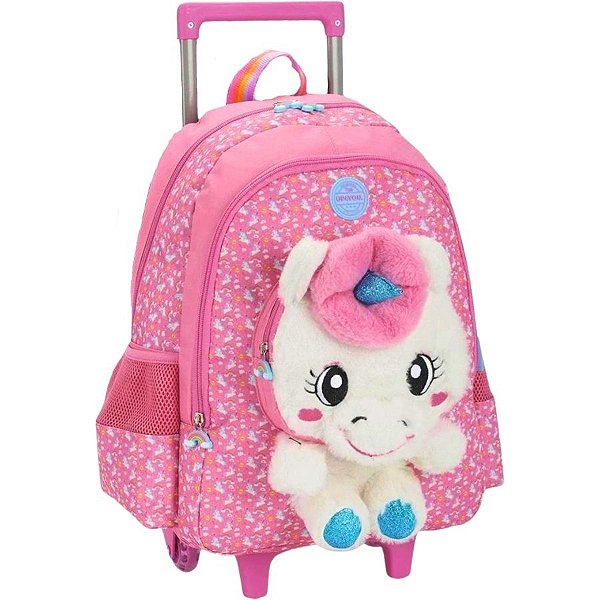 Mochila C/ Carrinho Up4you Petit Unicornio Pink Ic39962up Luxcel