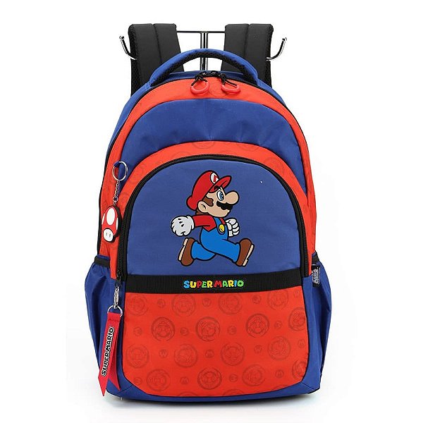 Mochila Super Mario Azul Ms46931mo-Az Luxcel
