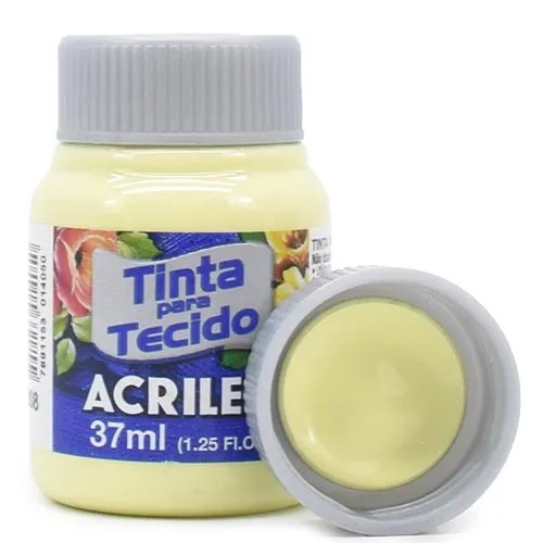 Tinta P/ Tecido 37ml Acrilex Amarelo Bebe 808