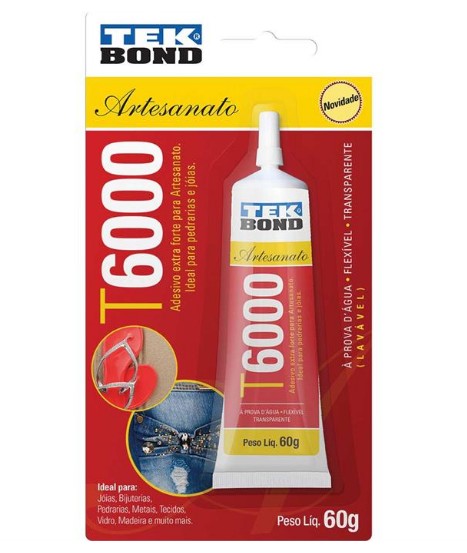 Cola Adesivo Instantaneo Artesanato T6000 60g Tekbond