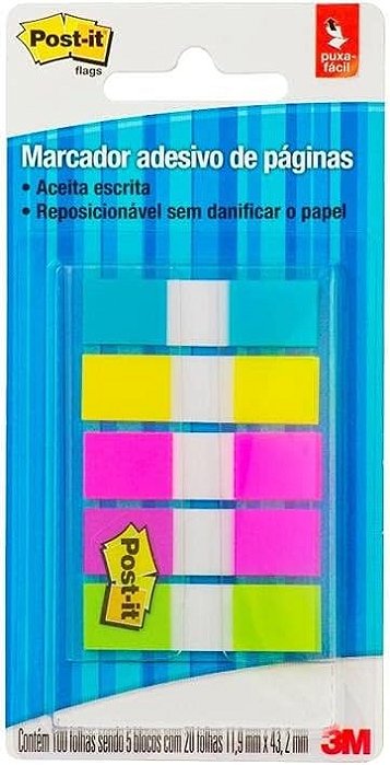 Post-It Flags 5cores Marcadores De Pagina 3m
