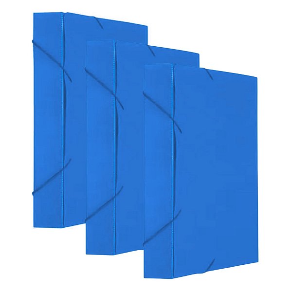 Kit C/3 Pasta Polionda 6cm Azul