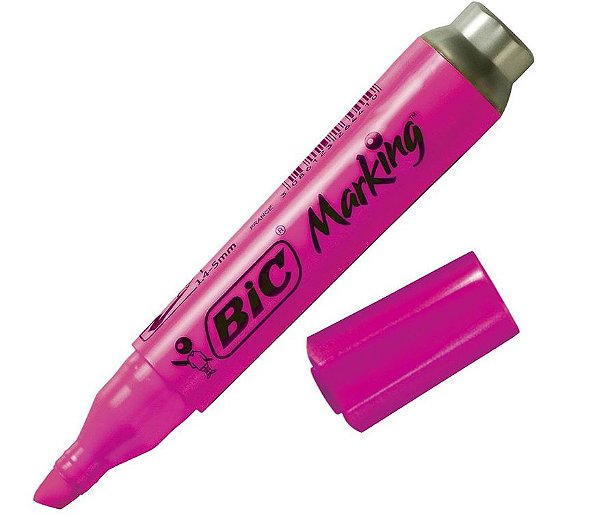 Caneta Marca Texto Bic Grossa Rosa Un 904397