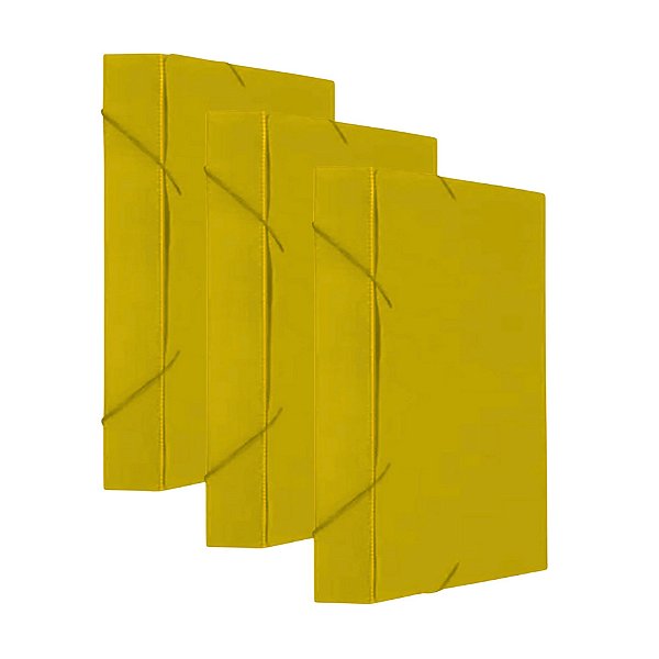 Kit C/3 Pasta Polionda 6cm Amarela