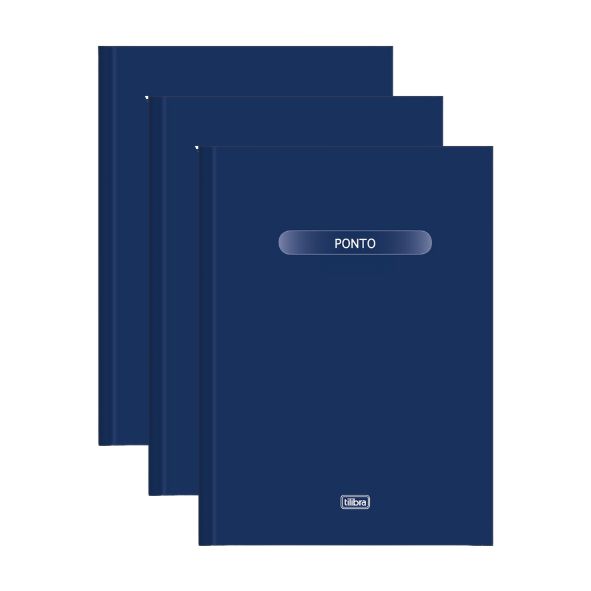 Kit C/3 Livros De Ponto 1/4 160f Tilibra 120855