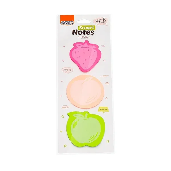 Bloco Adesivo 70x70mm Frutas 25f Ba0300 Brw