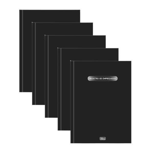 Kit C/5 Livros Registro Empregados 100fl Tilibra 121274