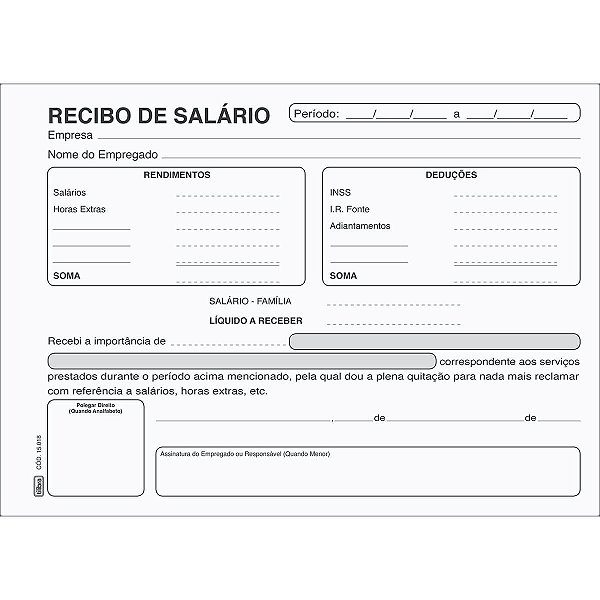 Recibo De Salário Tilibra 150185 Un