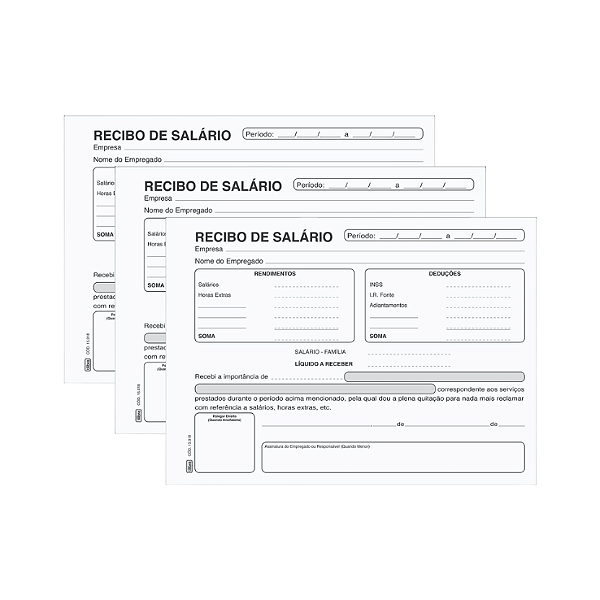 Kit C/3 Recibos De Salário Tilibra 150185