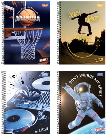 Caderno Capa Dura 16x1 Flip+ Masc 320f Tilibra 394271