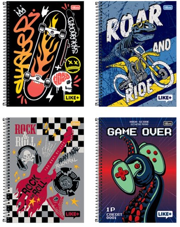 Caderno Capa Dura 16x1 Like+ Masc 320f Tilibra 394378