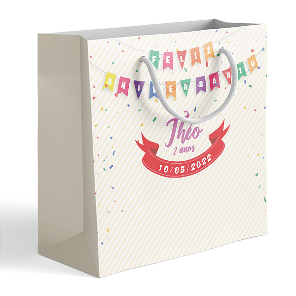 Sacola Lembrancinha 14X14X8 Personalizada Com Seu Tema - SL3