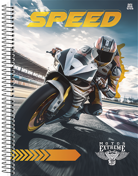 Caderno Cd 1/4 Motos 80fls 10328 Sd Animativa