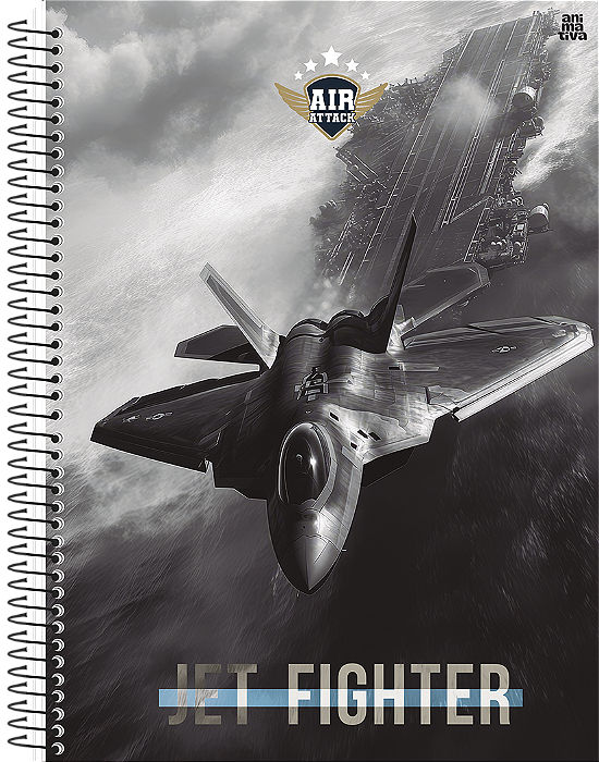 Caderno Cd 10x1 Air Attack 160fls 10231 Sd Animativa