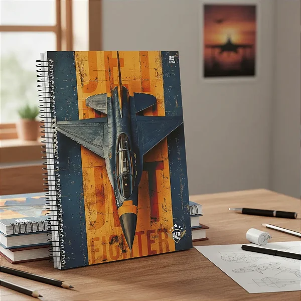 Caderno Cd 10x1 Air Attack 160fls 10231 Sd Animativa