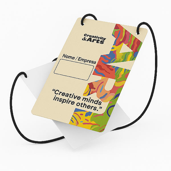 Credencial Para Eventos Papel Cartão Triplex impressão Digital Frente