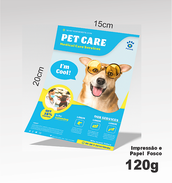 Folheto A5 15x20cm Papel e Impressão Fosco Offset 4x0 Impressão Frente