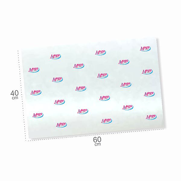 Papel de Seda Personalizado 40x60cm com seu Logo para Lojas e Embalagens Impressão Colorida