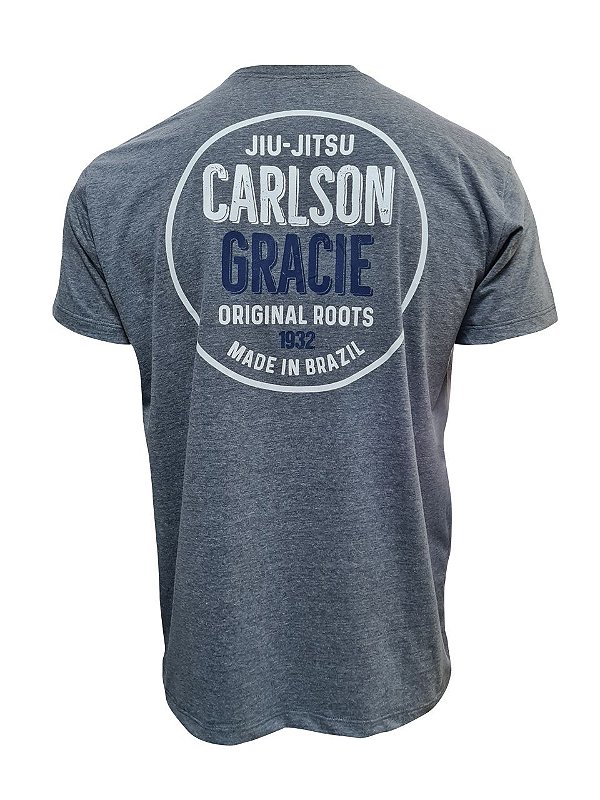 Camiseta Carlson Gracie Made in Brazil - Cinza azulado Mescla
