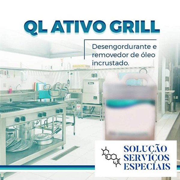 Ql Ativo Grill - Desengordurante e removedor