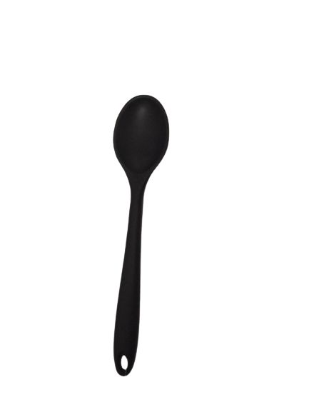 Colher Inteiriça 27cm em Silicone Preto UnyHome.