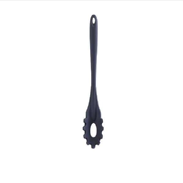 Pegador de Macarrão em Silicone Maciço 28 cm Preto - UnyHome