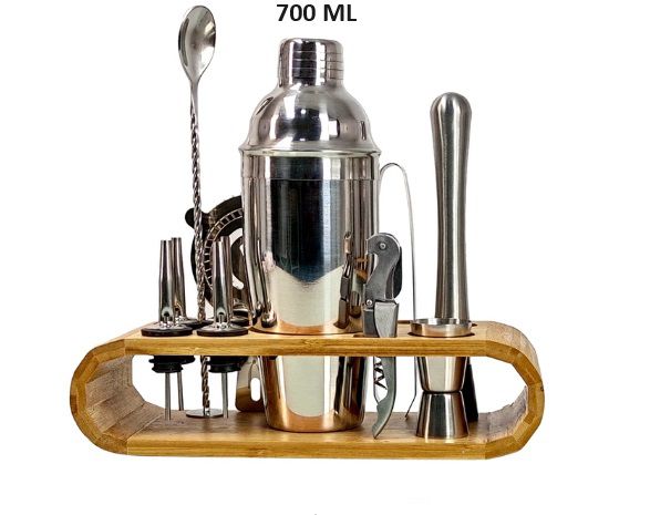 Kit Bartender Stylus Profissional com 12 Peças em Aço Inox UnyHome.
