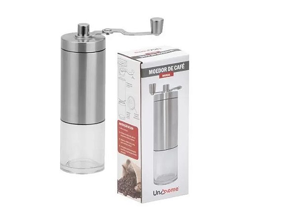 Moedor de Café Manual em Inox e Cerâmica Portátil UnyHome.