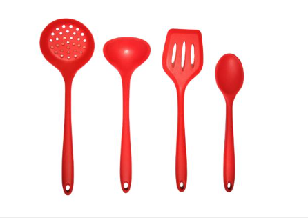 Kit 4 Peças em Silicone Vermelho Livre de BPA - UnyHome
