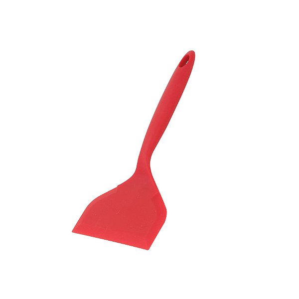 Espátula Larga Silicone Cabo Maciço Vermelho 25cm. UNYHOME