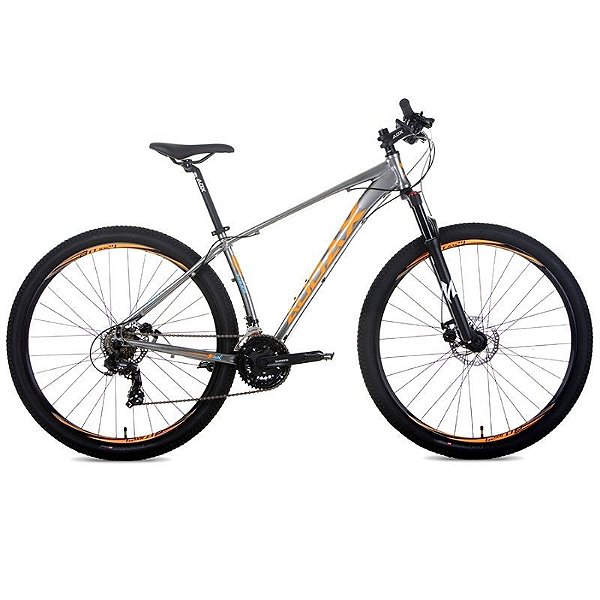 Bicicleta Audax Havok Sx Mec. Tam 17 A-29 Cinza/Laranja C/Trava