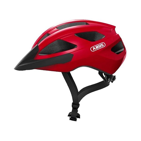 Capacete ciclismo Abus macator vermelho fosco tam. S  51 - 55 cm