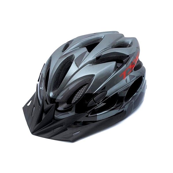 Capacete tsw mtb raptor ii led cz/pt/vm c/vis. Medio