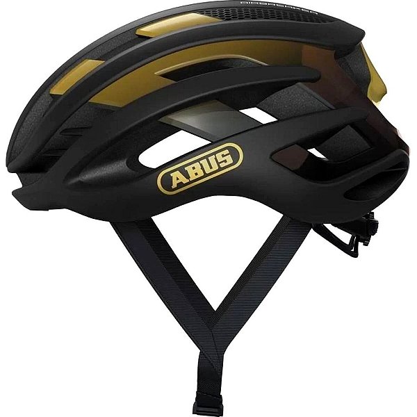 Capacete ciclismo abus airbreaker preto e dourado tam. M  52 -58 cm