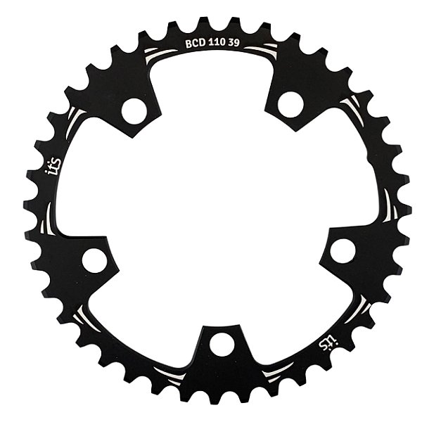 Coroa Ictus SPEED BCD 110 39 Preta – 5 furos