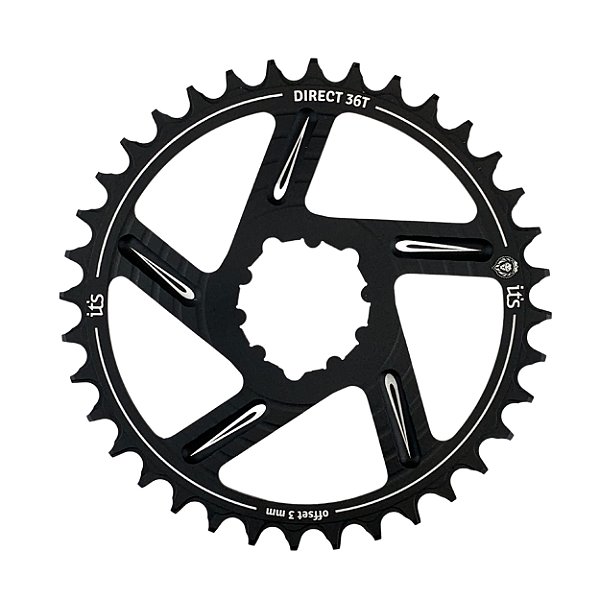 Coroa Ictus Direct Offset 3MM 36 T Preta (Compativel Sram)