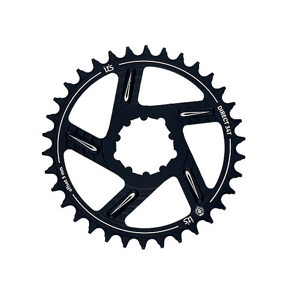 Coroa Ictus Direct Offset 3MM 34 T Preta (Compativel Sram)