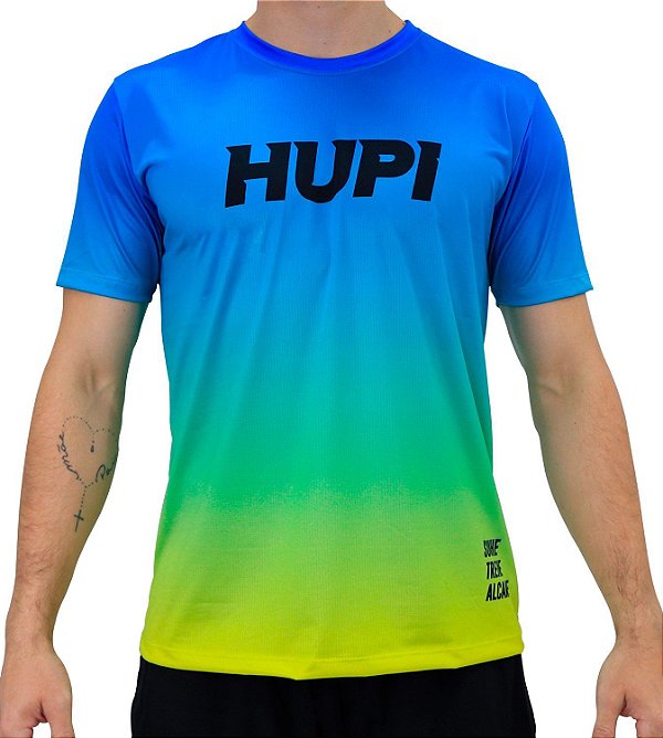 Camiseta Hupi Masculina Ace Azul E Amarelo Tam: M